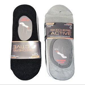 Skechers Active Women's No Show Liner Socks 16 Pairs Non-Slip Heel Grip Comfort